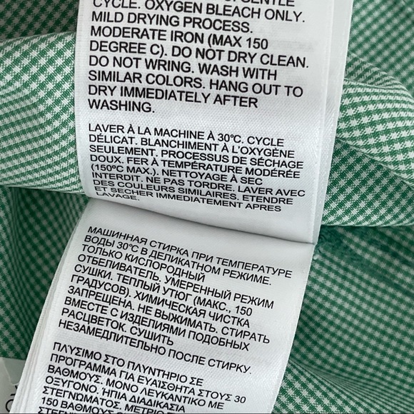 QUIKSILVER button down shirt Casual short sleeve shirt Men’s green white XL - Picture 7 of 10